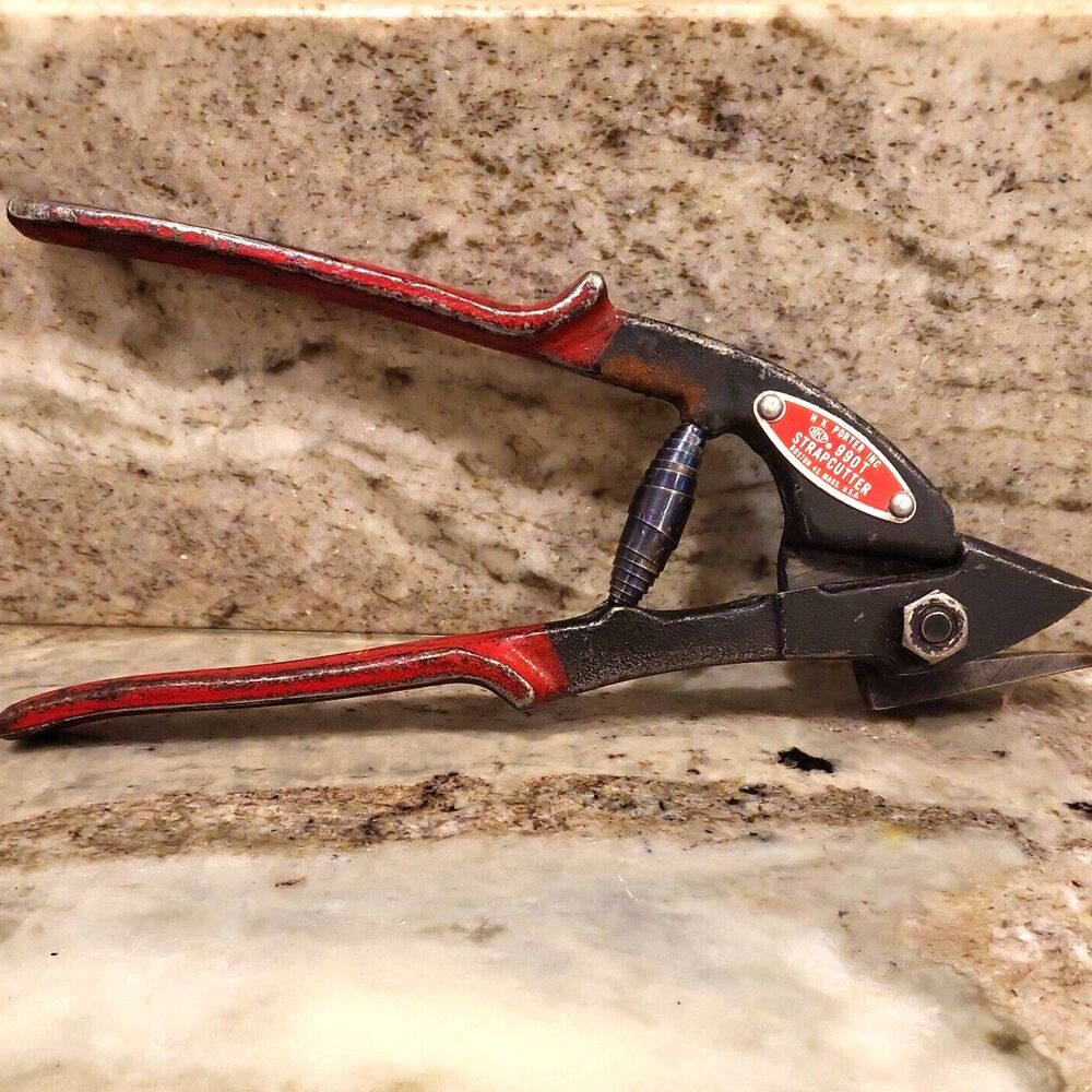 Vintage STRAP CUTTER Clean Very Nice MADE IN USA - 9” H.K. PORTER INC. #990T